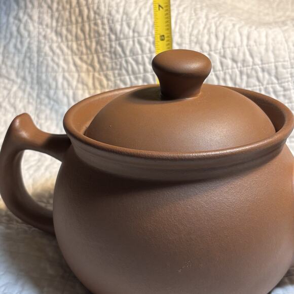 Unglazed Chinese Zisha Medicine Pot, Casserole Ceramic Cooking Pot with Lid 3.5L - Picture 8 of 8